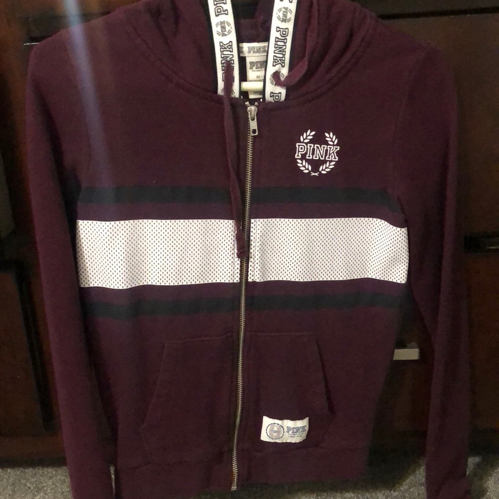 Pink zip up hoodie